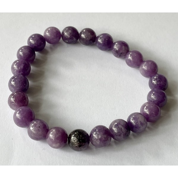 Bracelet Lepidolite 8mm Beads